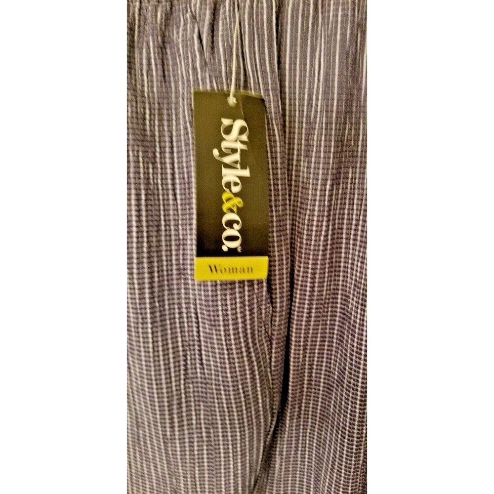Women's Wide Leg Pants Style & Co. Pockets Elastic Waist New Tags Size 16W - Picture 3 of 7